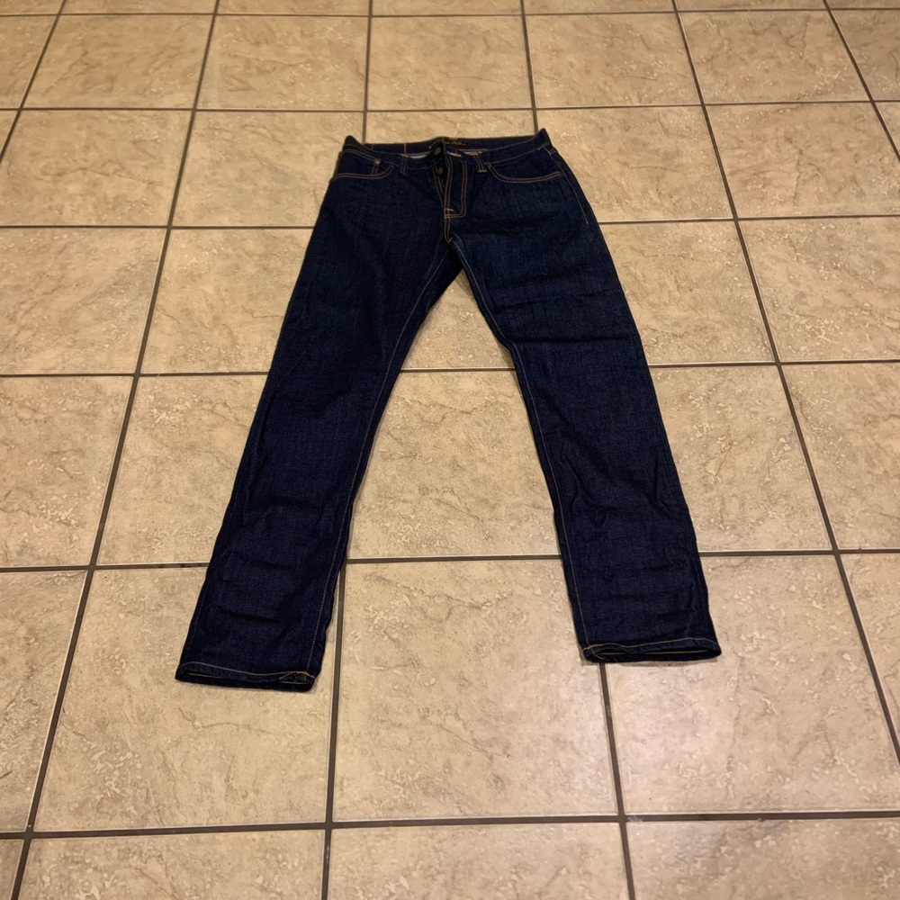 Nudie jeans 32x34 slim straight dark blue jeans